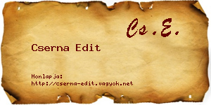 Cserna Edit névjegykártya